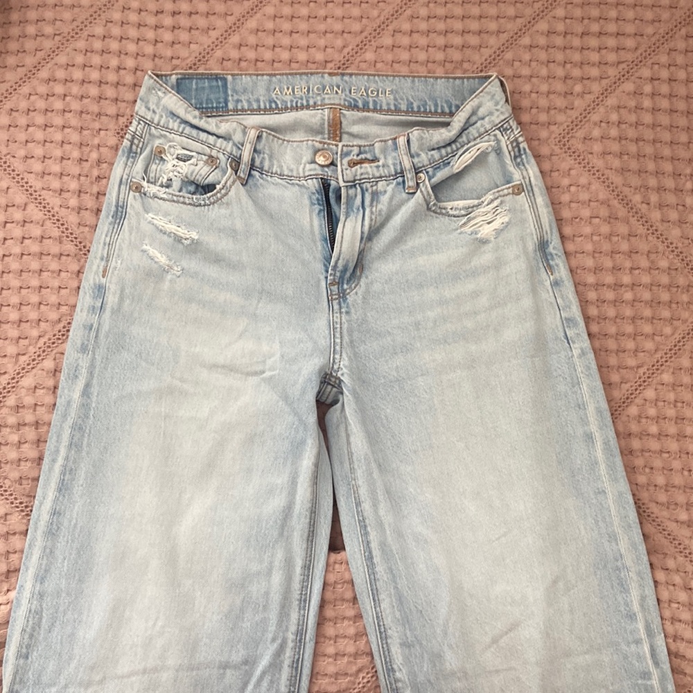 American Eagle Low Rise Baggy Skater Jean Light Wash